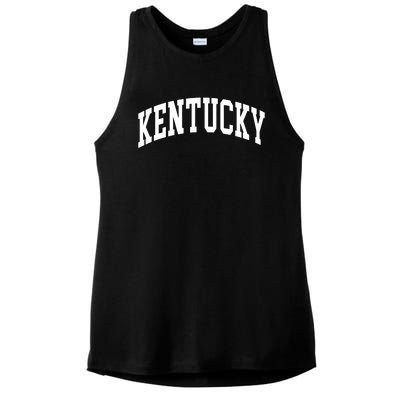 Kentucky Throwback Design Classic Ladies PosiCharge Tri-Blend Wicking Tank