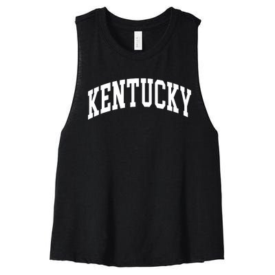 Kentucky Throwback Design Classic Women's Racerback Cropped Tank