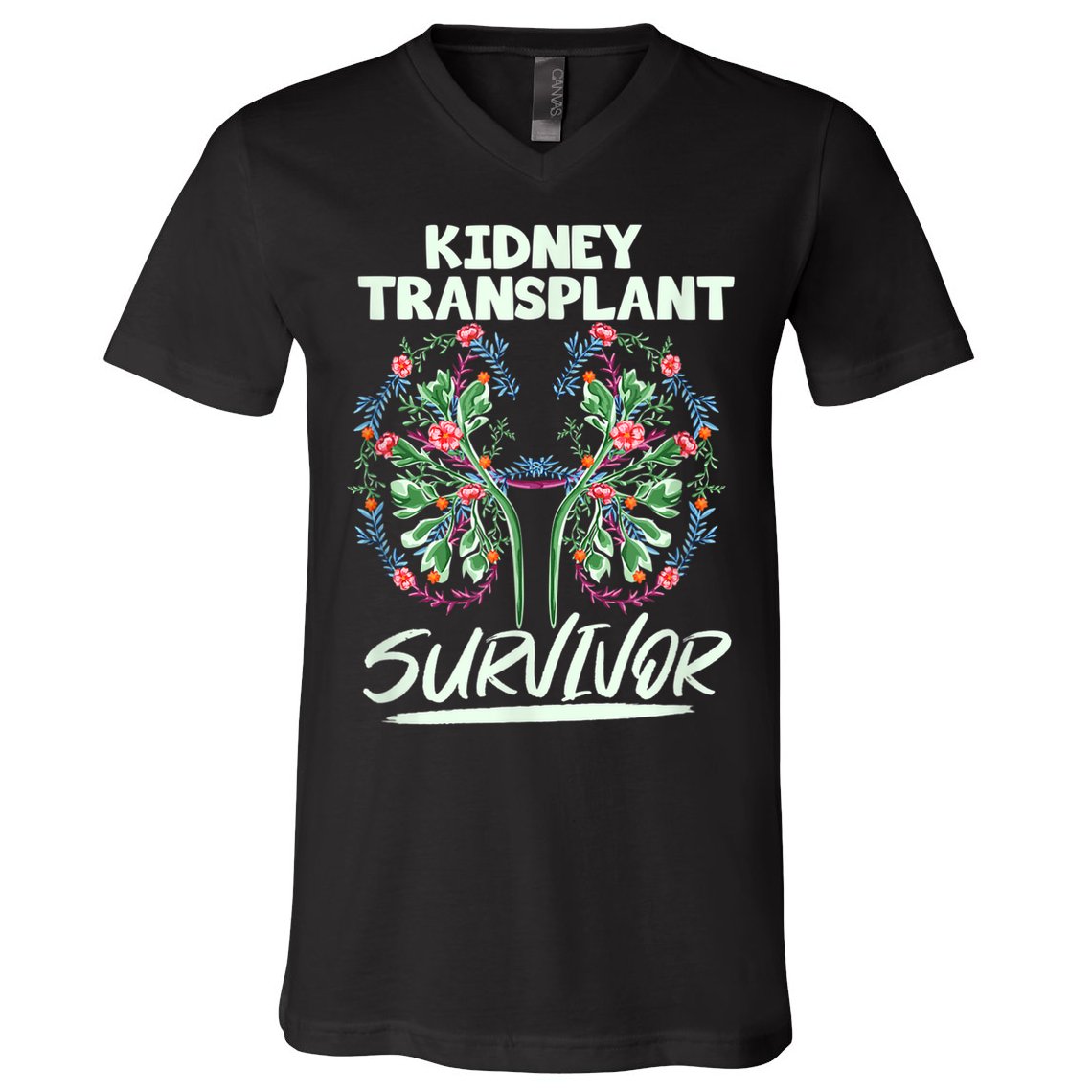Kidney Transplant Design For An Organ Recipient V-Neck T-Shirt