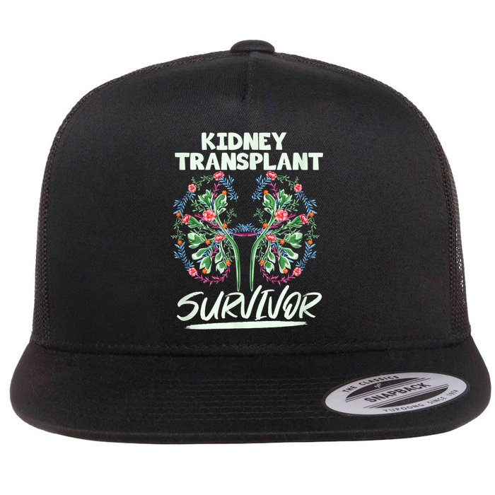 Kidney Transplant Design For An Organ Recipient Flat Bill Trucker Hat