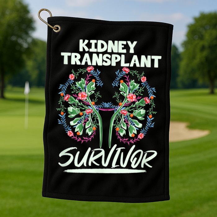 Kidney Transplant Design For An Organ Recipient Golf Towel