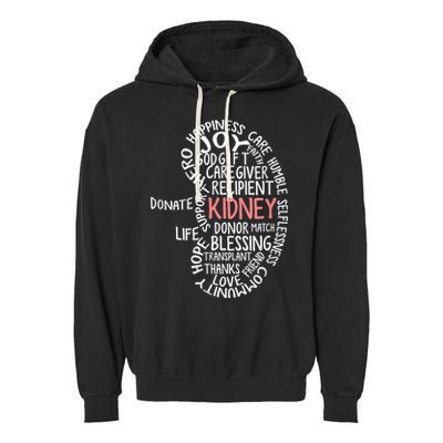 Kidney Transplant Donor Donate Surgery Recovery Garment-Dyed Fleece Hoodie
