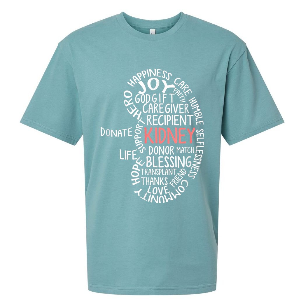 Kidney Transplant Donor Donate Surgery Recovery Sueded Cloud Jersey T-Shirt