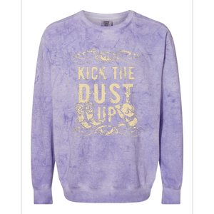 Kick The Dust Up Cowboy Cowgirl Western Colorblast Crewneck Sweatshirt