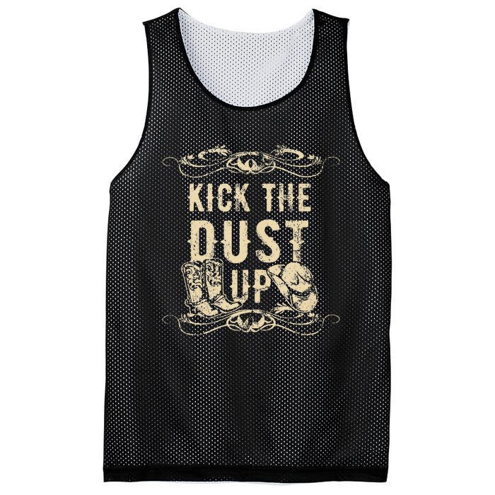 Kick The Dust Up Cowboy Cowgirl Western Mesh Reversible Basketball Jersey Tank