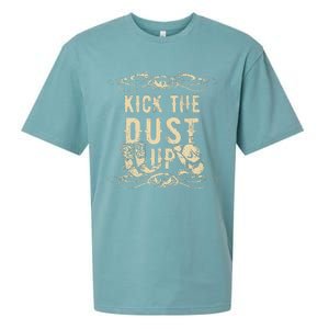 Kick The Dust Up Cowboy Cowgirl Western Sueded Cloud Jersey T-Shirt