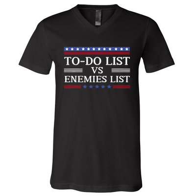 Kamala To Do List Vs Trump Enemies List V-Neck T-Shirt