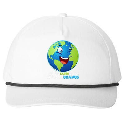 Keep The Earth Clean It's Not Uranus Cute Earth Day Snapback Five-Panel Rope Hat