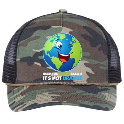 Keep The Earth Clean It's Not Uranus Cute Earth Day Retro Rope Trucker Hat Cap