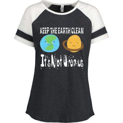 Keep The Earth Clean It's Not Uranus Earth Days Enza Ladies Jersey Colorblock Tee