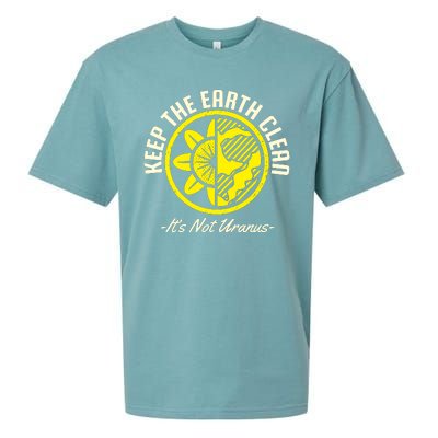 Keep The Earth Clean Its Not Uranus Sueded Cloud Jersey T-Shirt