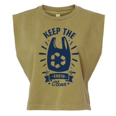 Keep The Earth Clean Garment-Dyed Women's Muscle Tee