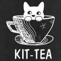 Kit Tea Funny Cat Lover 7 Panel Mesh Trucker Snapback Hat