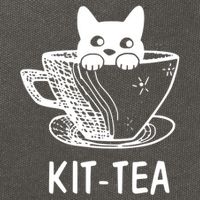 Kit Tea Funny Cat Lover Cotton Canvas Backpack