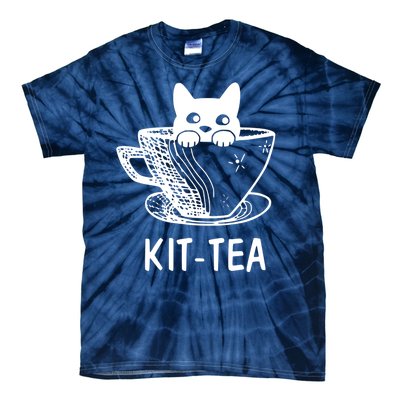 Kit Tea Funny Cat Lover Tie-Dye T-Shirt