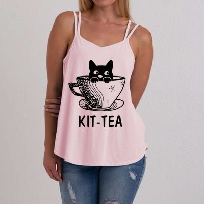 Kit Tea Funny Cat Lover Women's Strappy Tank