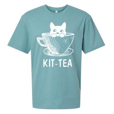 Kit Tea Funny Cat Lover Sueded Cloud Jersey T-Shirt