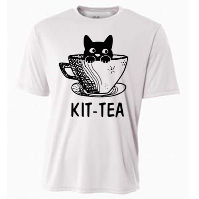 Kit Tea Funny Cat Lover Cooling Performance Crew T-Shirt