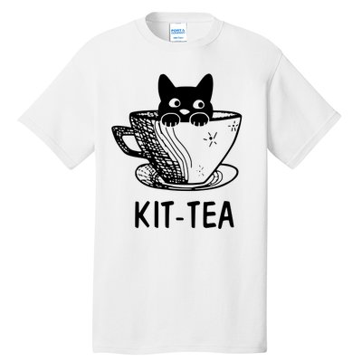 Kit Tea Funny Cat Lover Tall T-Shirt