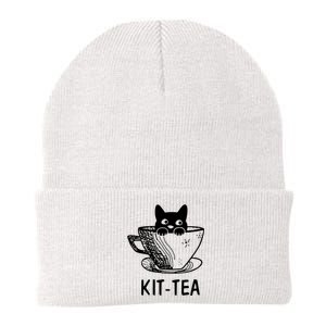 Kit Tea Funny Cat Lover Knit Cap Winter Beanie