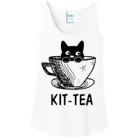 Kit Tea Funny Cat Lover Ladies Essential Tank