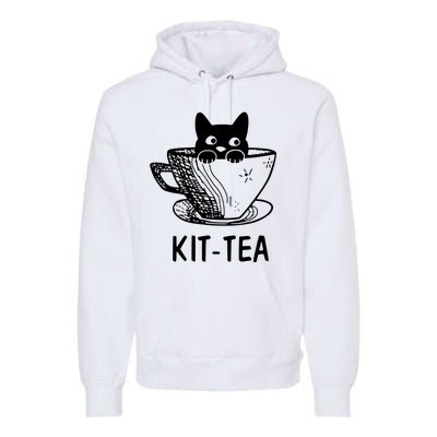 Kit Tea Funny Cat Lover Premium Hoodie