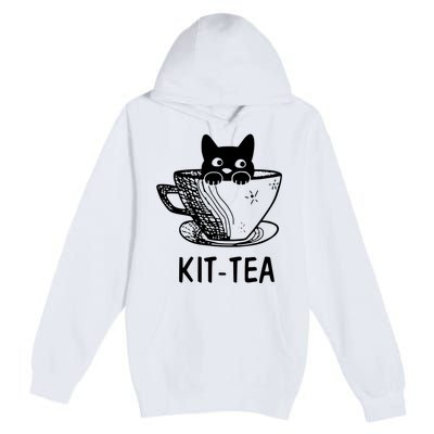 Kit Tea Funny Cat Lover Premium Pullover Hoodie