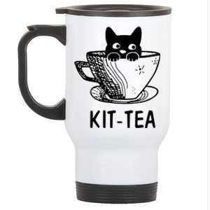 Kit Tea Funny Cat Lover Stainless Steel Travel Mug