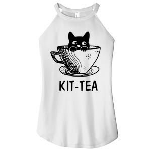 Kit Tea Funny Cat Lover Women's Perfect Tri Rocker Tank