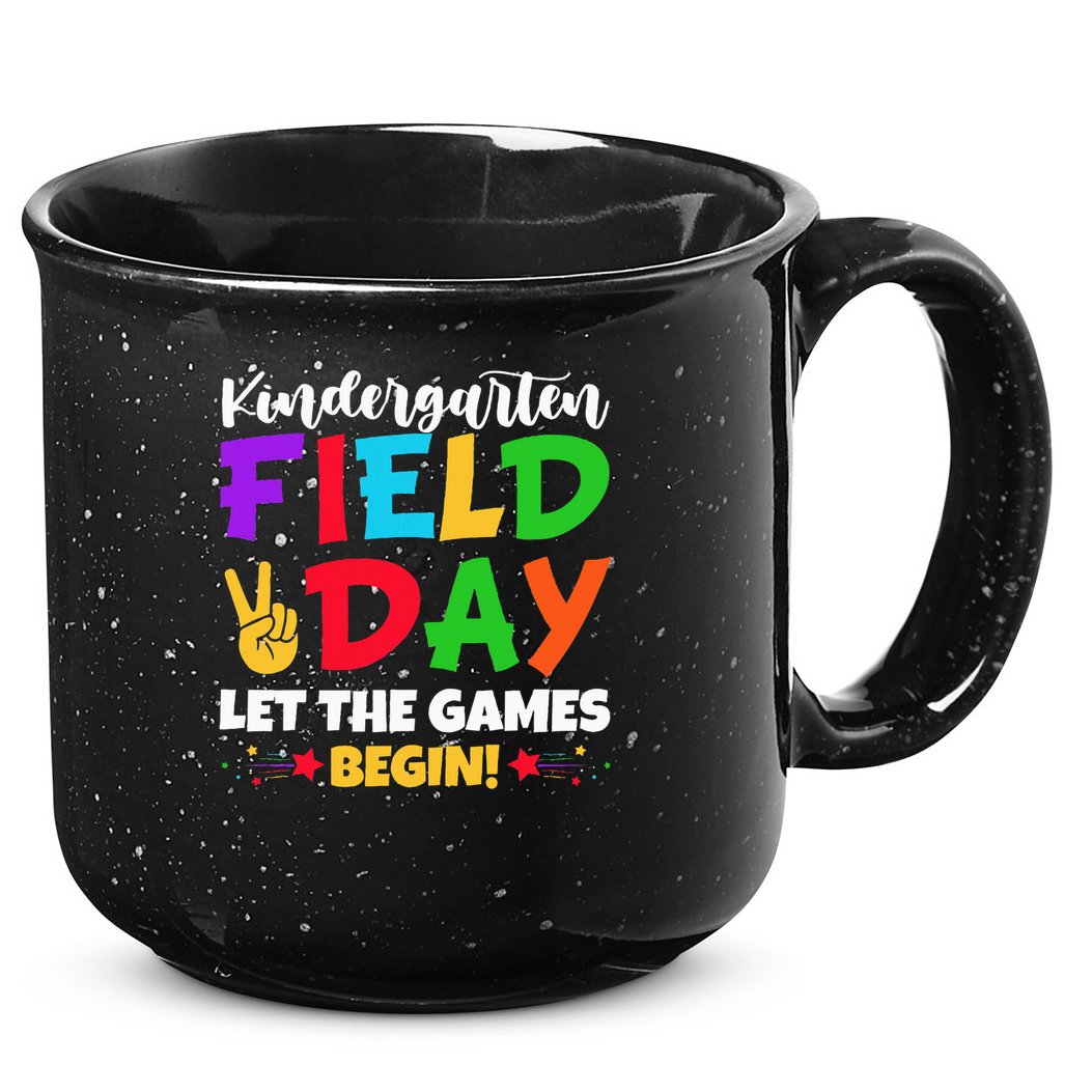 Kindergarten Teacher Field Day 2025 Let The Games Begin 15oz Campfire Ceramic Mug