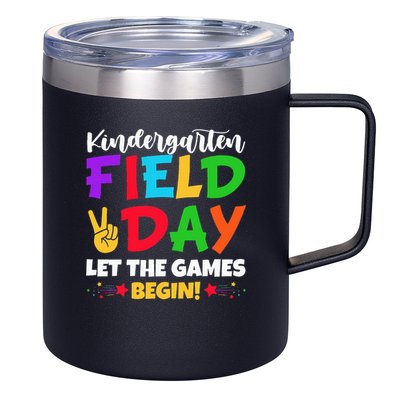 Kindergarten Teacher Field Day 2025 Let The Games Begin 12oz Stainless Steel Coffee Mug