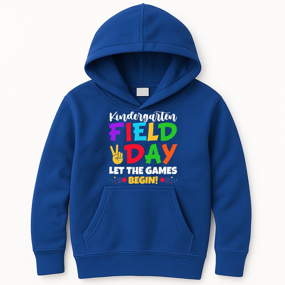 Kindergarten Teacher Field Day 2025 Let The Games Begin Kids Hoodie