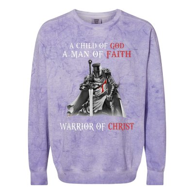 Knight Templar Faith Warrior Of Christ Colorblast Crewneck Sweatshirt