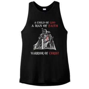 Knight Templar Faith Warrior Of Christ Ladies PosiCharge Tri-Blend Wicking Tank