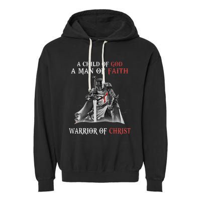 Knight Templar Faith Warrior Of Christ Garment-Dyed Fleece Hoodie