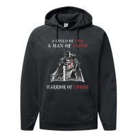 Knight Templar Faith Warrior Of Christ Performance Fleece Hoodie