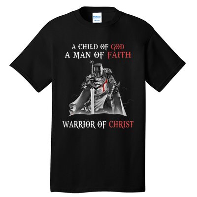 Knight Templar Faith Warrior Of Christ Tall T-Shirt