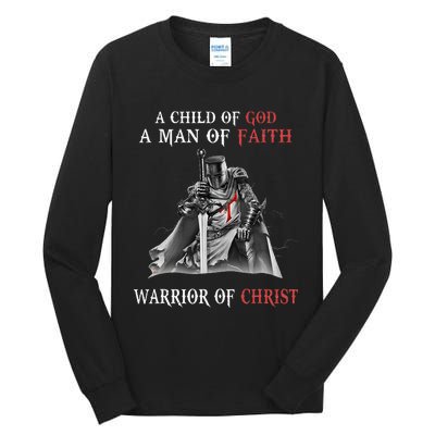 Knight Templar Faith Warrior Of Christ Tall Long Sleeve T-Shirt