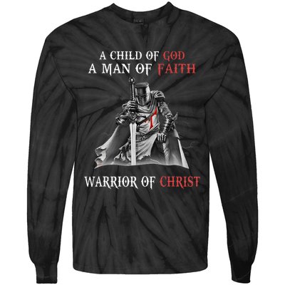 Knight Templar Faith Warrior Of Christ Tie-Dye Long Sleeve Shirt