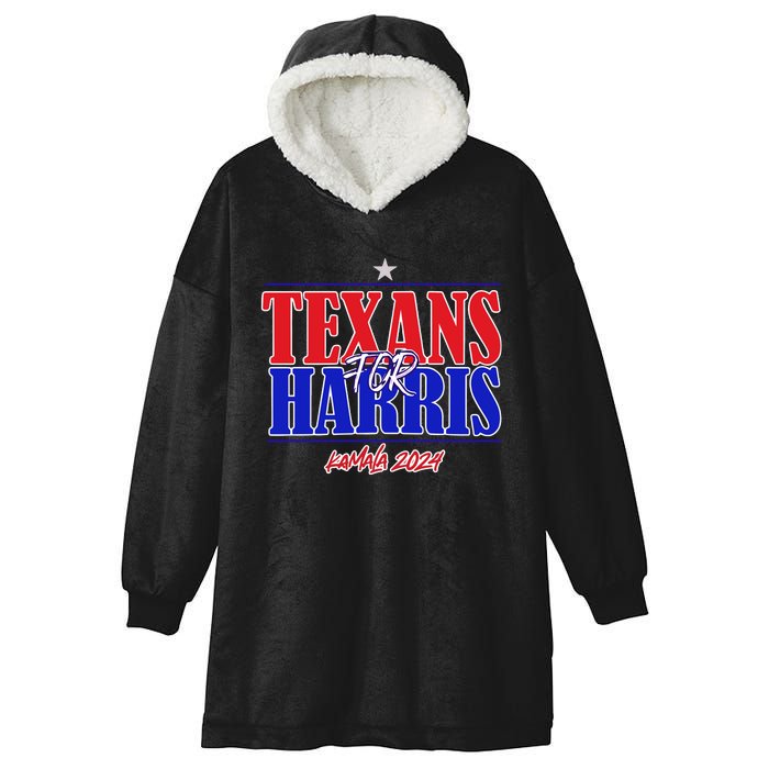 Kennidi Texans For Harris Kamala 2024 Hooded Wearable Blanket