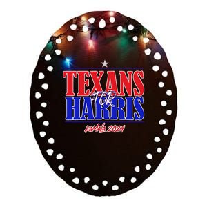 Kennidi Texans For Harris Kamala 2024 Ceramic Oval Ornament