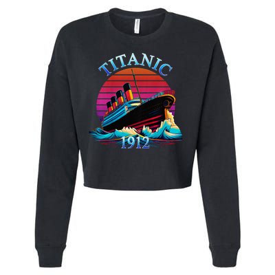 TITANIC 1912 HISTORY COMMEMORATIVE Cropped Pullover Crew