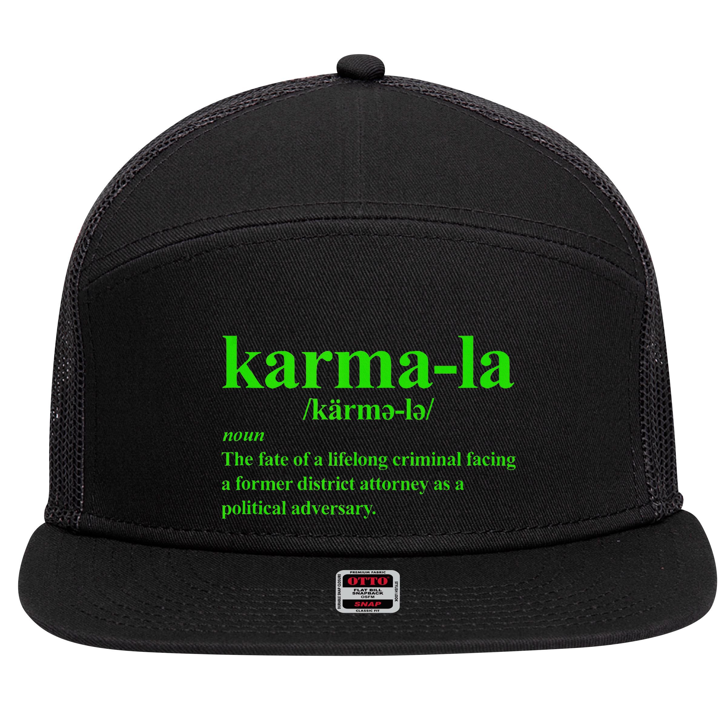 Karmala The Fate Of A Lifelong Criminal Karmala 7 Panel Mesh Trucker Snapback Hat