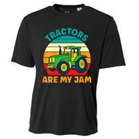 Kids Tractor Funny Boy Tractors Are My Jam Cooling Performance Crew T-Shirt