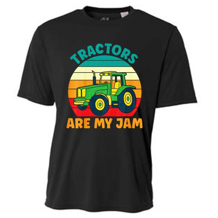 Kids Tractor Funny Boy Tractors Are My Jam Cooling Performance Crew T-Shirt