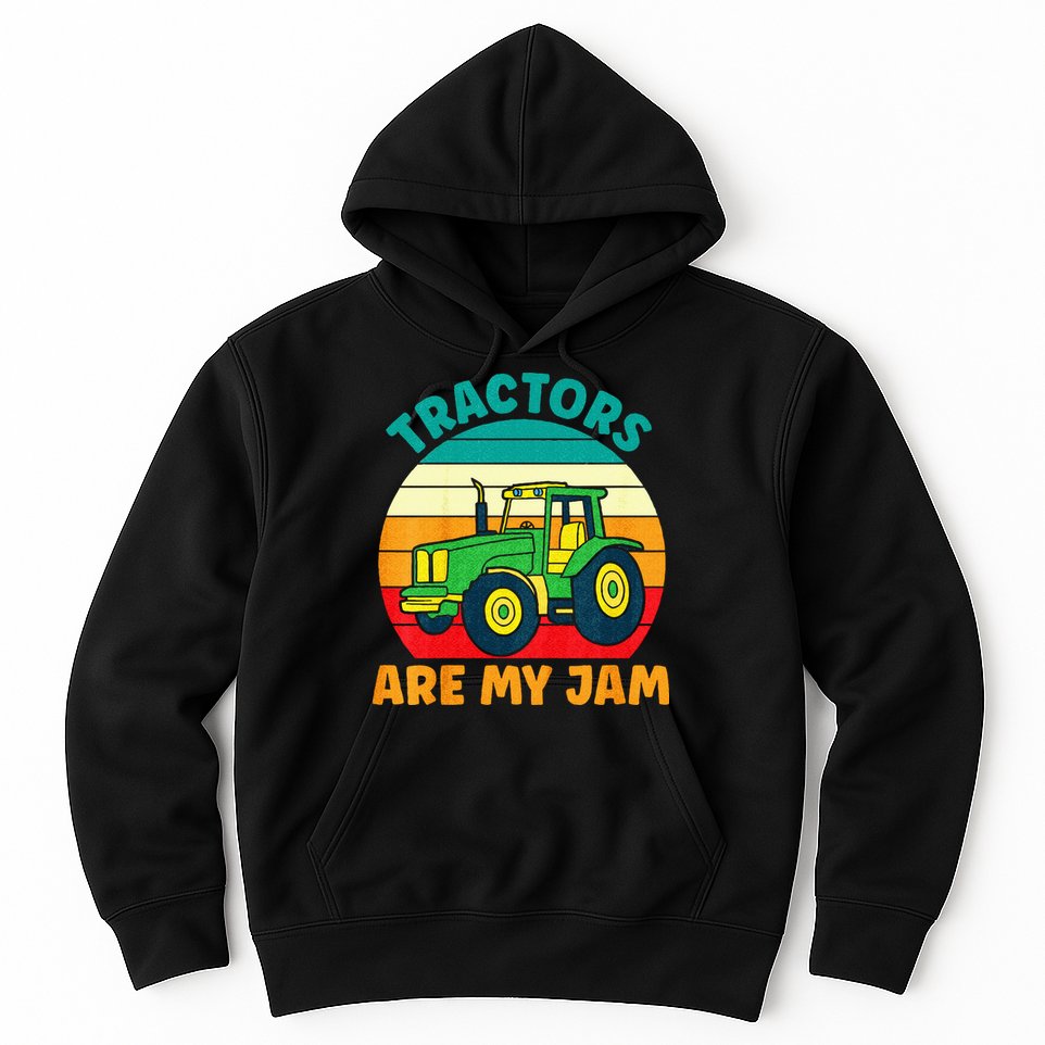 Kids Tractor Funny Boy Tractors Are My Jam Hoodie
