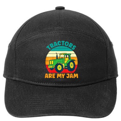 Kids Tractor Funny Boy Tractors Are My Jam 7-Panel Snapback Hat