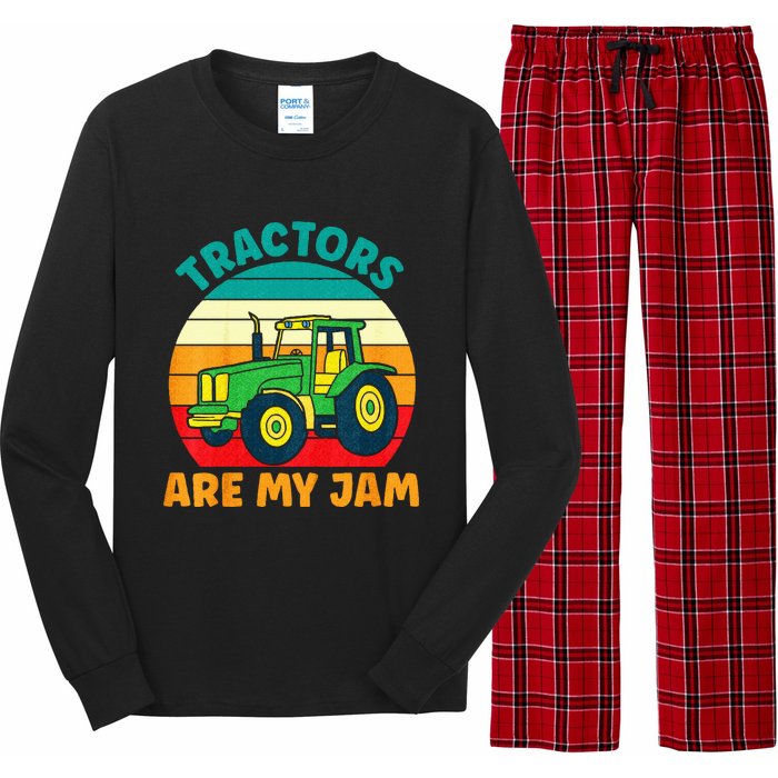 Kids Tractor Funny Boy Tractors Are My Jam Long Sleeve Pajama Set