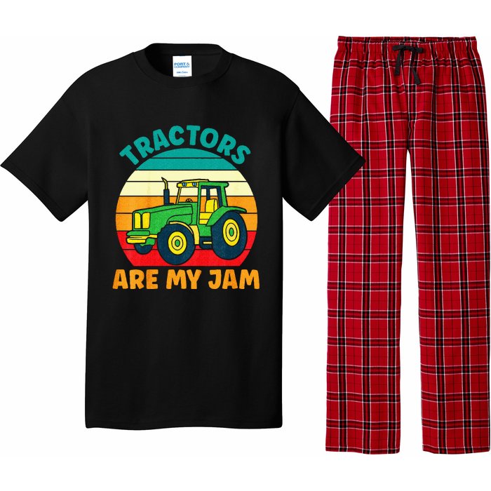 Kids Tractor Funny Boy Tractors Are My Jam Pajama Set