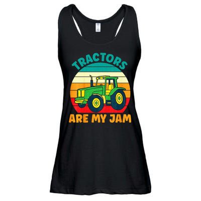 Kids Tractor Funny Boy Tractors Are My Jam Ladies Essential Flowy Tank